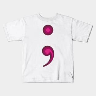 Pink semicolon Kids T-Shirt